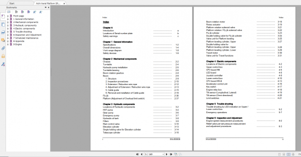 Aichi Aerial Work Platform SR12 14CJ SR400C 460CJ SSJ00008 Service Manual En 2