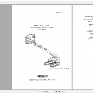 Aichi Aerial Work Platform SR123 SME114B A6A820 scaned Service Manual En 1