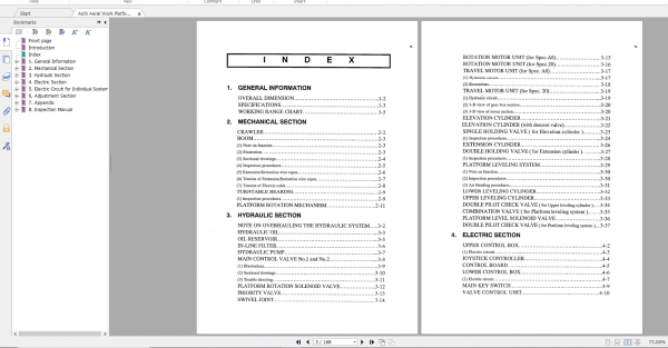 Aichi Aerial Work Platform SR123 SME114B A6A820 scaned Service Manual En 2