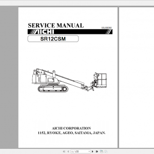 Aichi Aerial Work Platform SR12CSM SSJ00068 CE Service Manual En 1