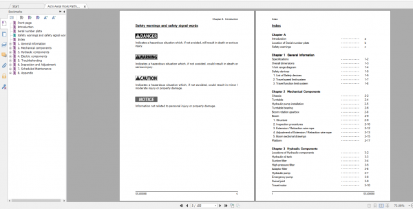 Aichi Aerial Work Platform SR12CSM SSJ00068 CE Service Manual En 2