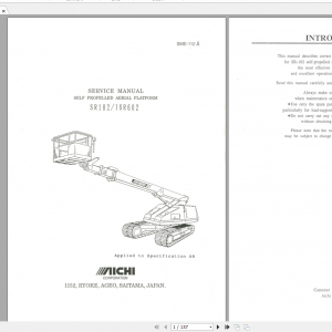 Aichi Aerial Work Platform SR182 ISR602 SME112A AB scaned Service Manual En 1