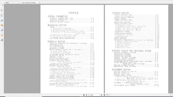 Aichi Aerial Work Platform SR182 ISR602 SME112B A3A4A6 scaned Service Manual En 2