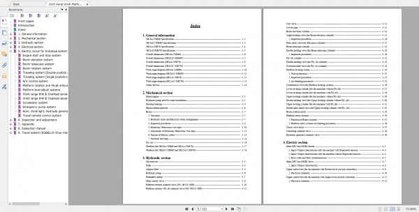 Aichi Aerial Work Platform SR18A 21A SR18AJ 21AJ SME125E 738189 and after  Kobelco Service Manual En 2
