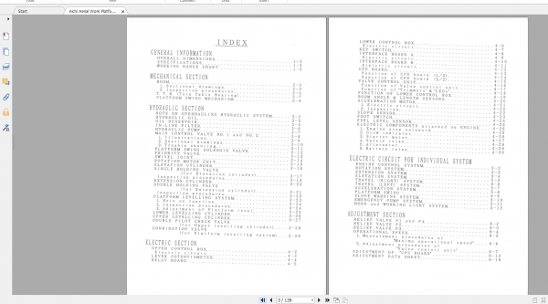 Aichi Aerial Work Platform SR210 SME113A AC scaned Service Manual En 2