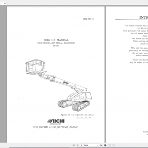 Aichi Aerial Work Platform SR210 SME113B A1A2A3A4 scaned Service Manual En 1