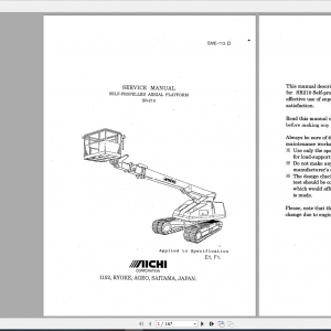 Aichi Aerial Work Platform SR210 SME113D E1F1 scaned Service Manual En 1