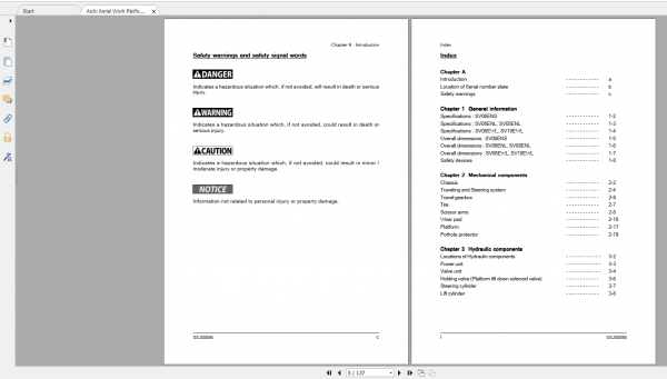 Aichi Aerial Work Platform SV06ENS SV06ENL SV08ENL SV08EWL SV10EWL Service Manual En 2