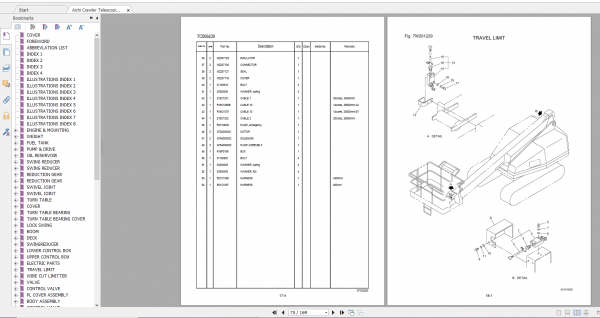 Aichi Crawler Telescopic RZ150 IRZ500 A2E1 PA00042 Part List En 3