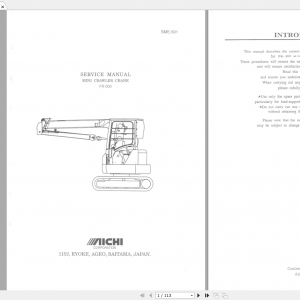 Aichi Mini Crawler Crane FR300 SME 501 Service Manual En 1