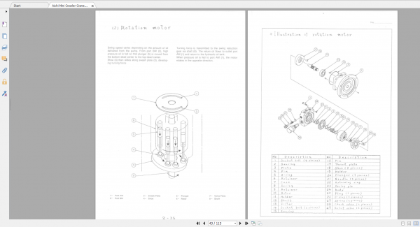 Aichi Mini Crawler Crane FR300 SME 501 Service Manual En 3