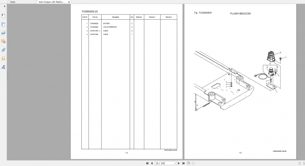 Aichi Scissor Lift Platform SV06CNL SV08CNL PG00136 PRINT Part List En 3