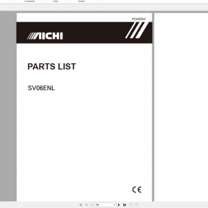 Aichi Scissor Lift Platform SV06ENL PG00503 Part List En 1