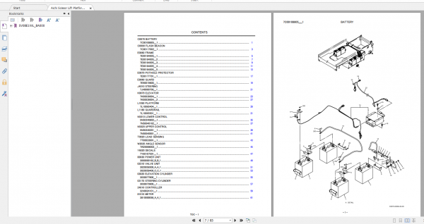 Aichi Scissor Lift Platform SV08EWL PG00505 Part List En 3