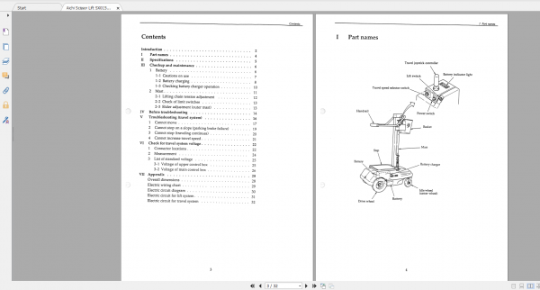 Aichi Scissor Lift SX015 SME707A Service Manual En 2