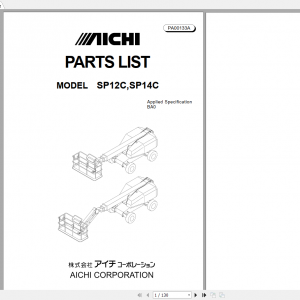Aichi Wheeled Telescopic SP12C 14C PA00133A Part List En 1