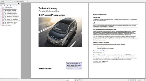 BMW I3 2014 Technical Training 1