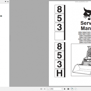 Bobcat 853 853H Loader Service Manual 1