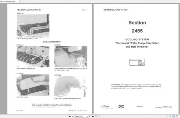 CASE Loader Backhoe 580SE Super E Service Manual 2