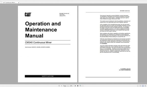 CAT Continuous Miner 2.98GB Full Models Operation Maintenance Manuals PDF DVD 3