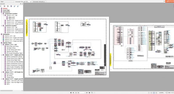 CAT EXCAVATOR 326F 329F 330F ERL00474 Electrical Hydraulic Schematic 2
