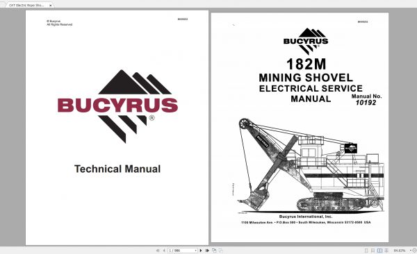 CAT Electric Rope Shovel 1.44GB Full Models Service Manuals PDF DVD 5