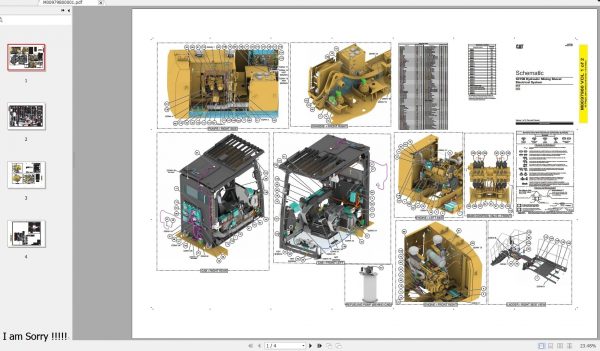 CAT Hydraulic Mining Shovel 6015B Electrical Hydraulic System Schematics Updated 2021 1