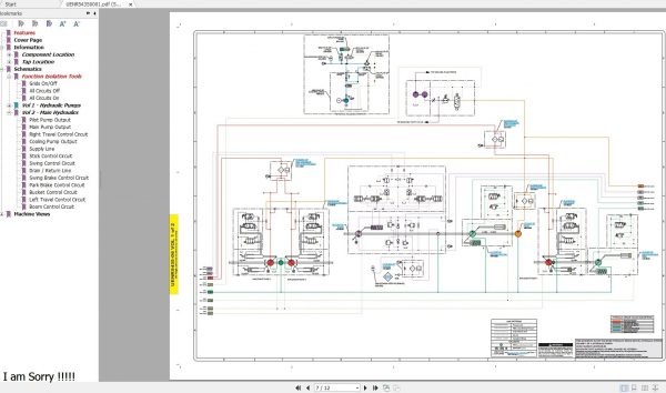 CAT Hydraulic Mining Shovel 6015B Electrical Hydraulic System Schematics Updated 2021 5