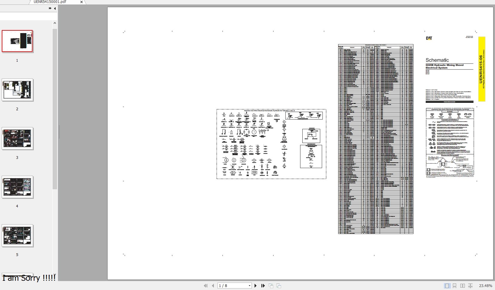 CAT Hydraulic Mining Shovel 6020B Electrical Hydraulic System Schematics Updated 2021 1