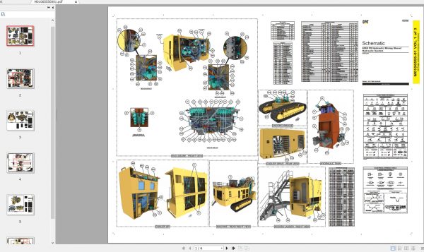 CAT Hydraulic Mining Shovel 6060 Electrical Hydraulic System Schematics Updated 2020 3