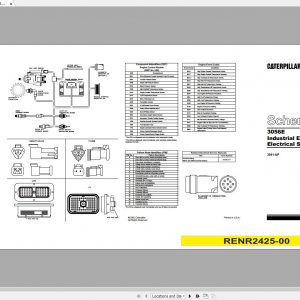 CAT Industrial Engine 3056E Electrical System Schematics RENR2425 00 1