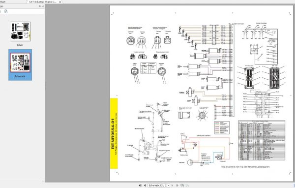 CAT Industrial Engine C6.6 Electrical System Schematic RENR9554 01 2