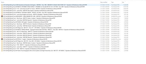 CAT Mining Equipments 4.25GB Full Models Operation Maintenance Manuals PDF DVD 3