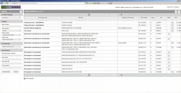 CLAAS WebTIC Offline RU Russian 07.2021 Operator Repair Manual Service Documentation DVD 3
