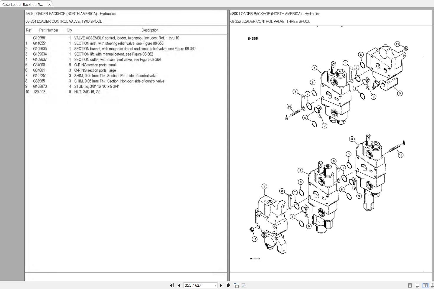 Case Loader Backhoe 580K Construction King Parts Catalog