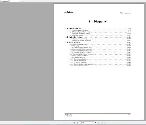 Challenger EU Applicators RG333 344 LIQUID SPRAYERS MY2017 ACP0291510 Schematic PDF EN 1