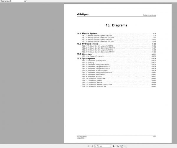 Challenger EU Applicators RG635D RG645D RG655D MY2016 2017 AG6456781 Schematic PDF EN 1