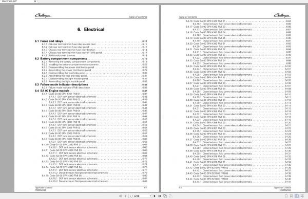 Challenger EU Applicators RG700B ROW CROP CHASSIS Schematic PDF EN 1