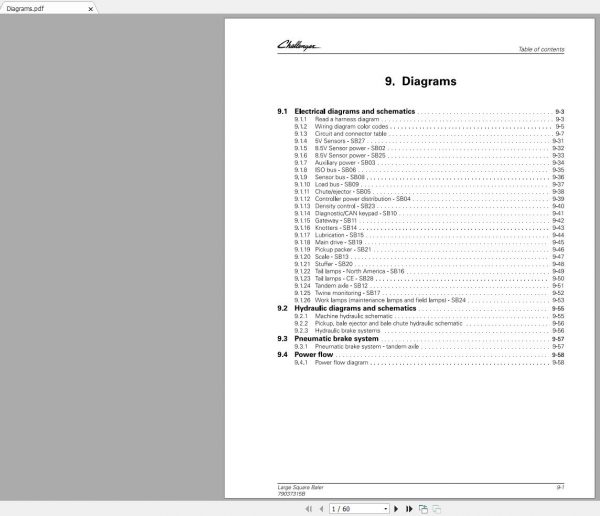 Challenger EU LARGE SQUARE BALER 2370 ULTRA HD Schematic PDF EN 1