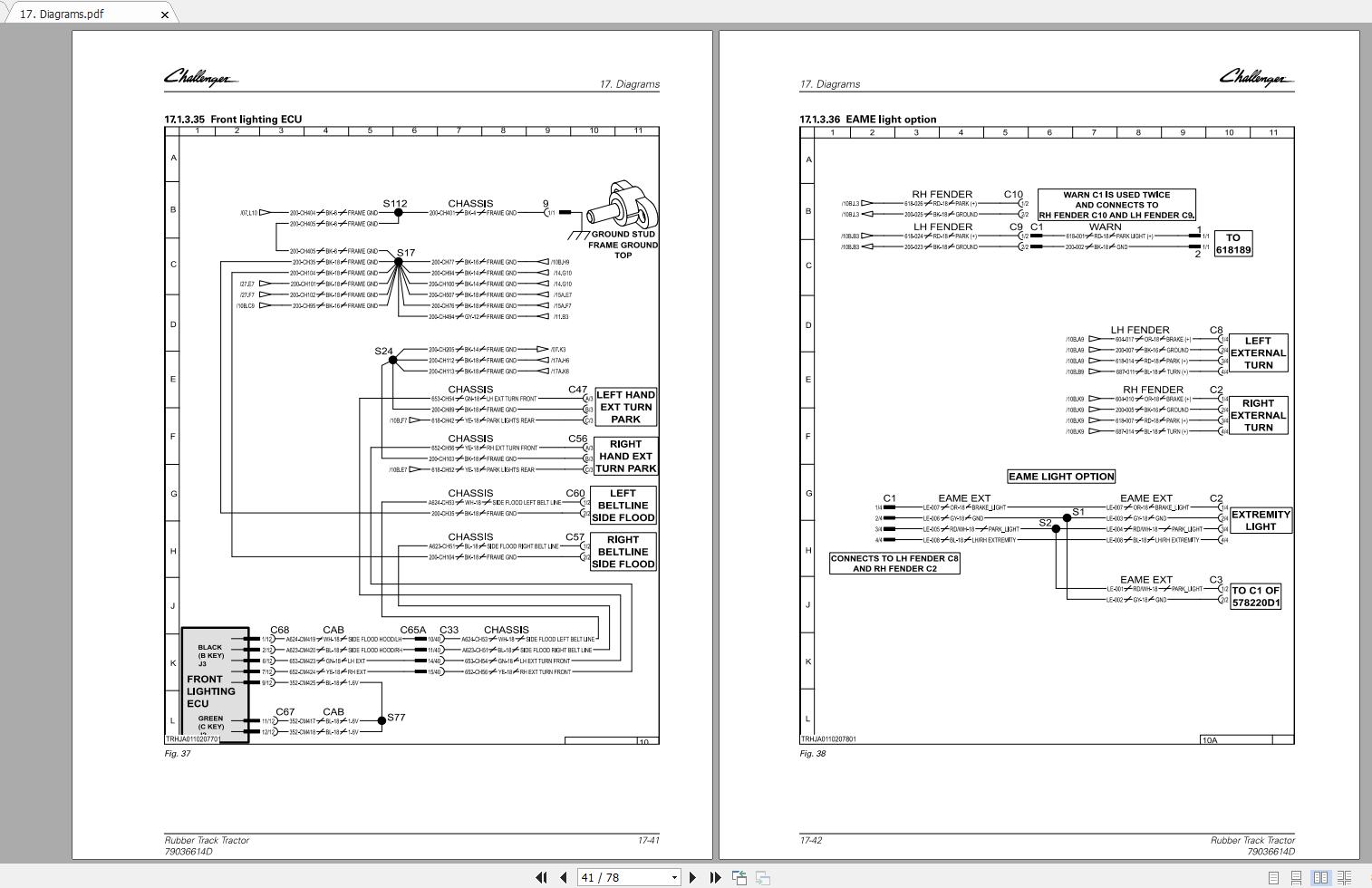 Challenger EU RUBBER TRACK Tractor MT700E Schematic PDF EN 2