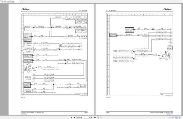 Challenger EU RUBBER TRACK Tractor MT800 Series Schematic PDF DE 3
