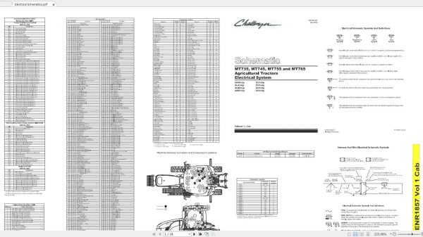 Challenger EU Tractor MT735 MT745 MT755 MT765 MT745B MT755B MT765B Schematic PDF EN 1