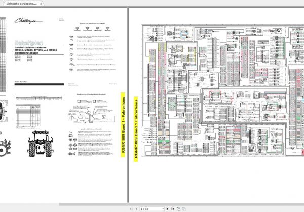 Challenger EU Tractor MT835 MT845 MT855 MT865 MT835B MT845B MT855B MT865B MT875B Schematic PDF DE 2
