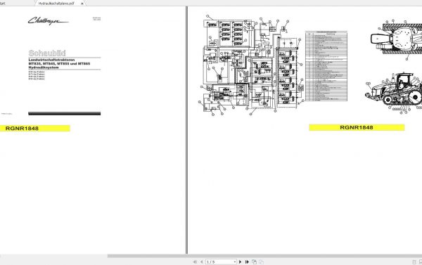 Challenger EU Tractor MT835 MT845 MT855 MT865 MT835B MT845B MT855B MT865B MT875B Schematic PDF DE 3