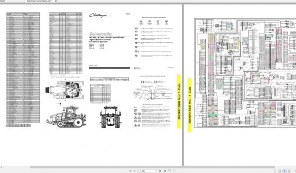 Challenger EU Tractor MT835 MT845 MT855 MT865 MT835B MT845B MT855B MT865B MT875B Schematic PDF EN 1