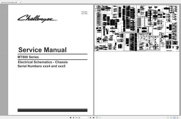 Challenger EU Tractor MT835 MT845 MT855 MT865 MT835B MT845B MT855B MT865B MT875B Schematic PDF EN 2