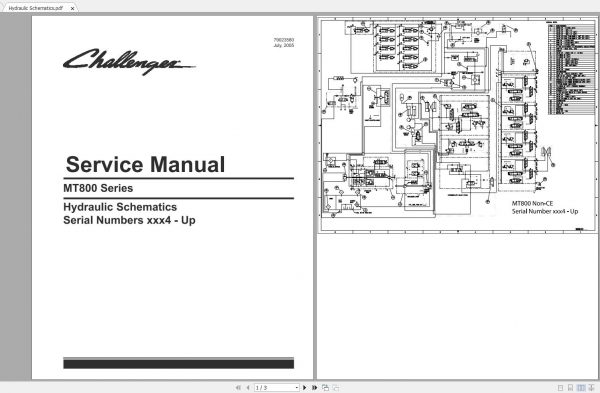 Challenger EU Tractor MT835 MT845 MT855 MT865 MT835B MT845B MT855B MT865B MT875B Schematic PDF EN 3
