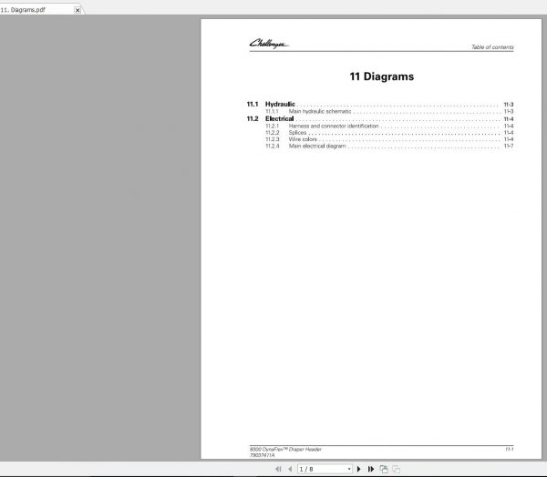 Challenger NA DYNAFLEX DRAPER HEADER 9325 9330 9335 9340 9345 9350 Schematic PDF EN 1