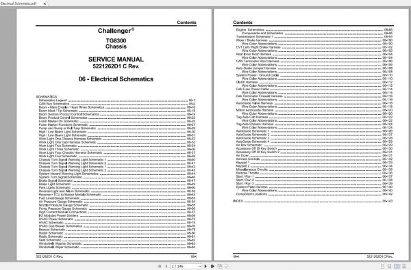 Challenger NA TERRAGATOR CHASSIS TG8300 Schematic PDF EN 1