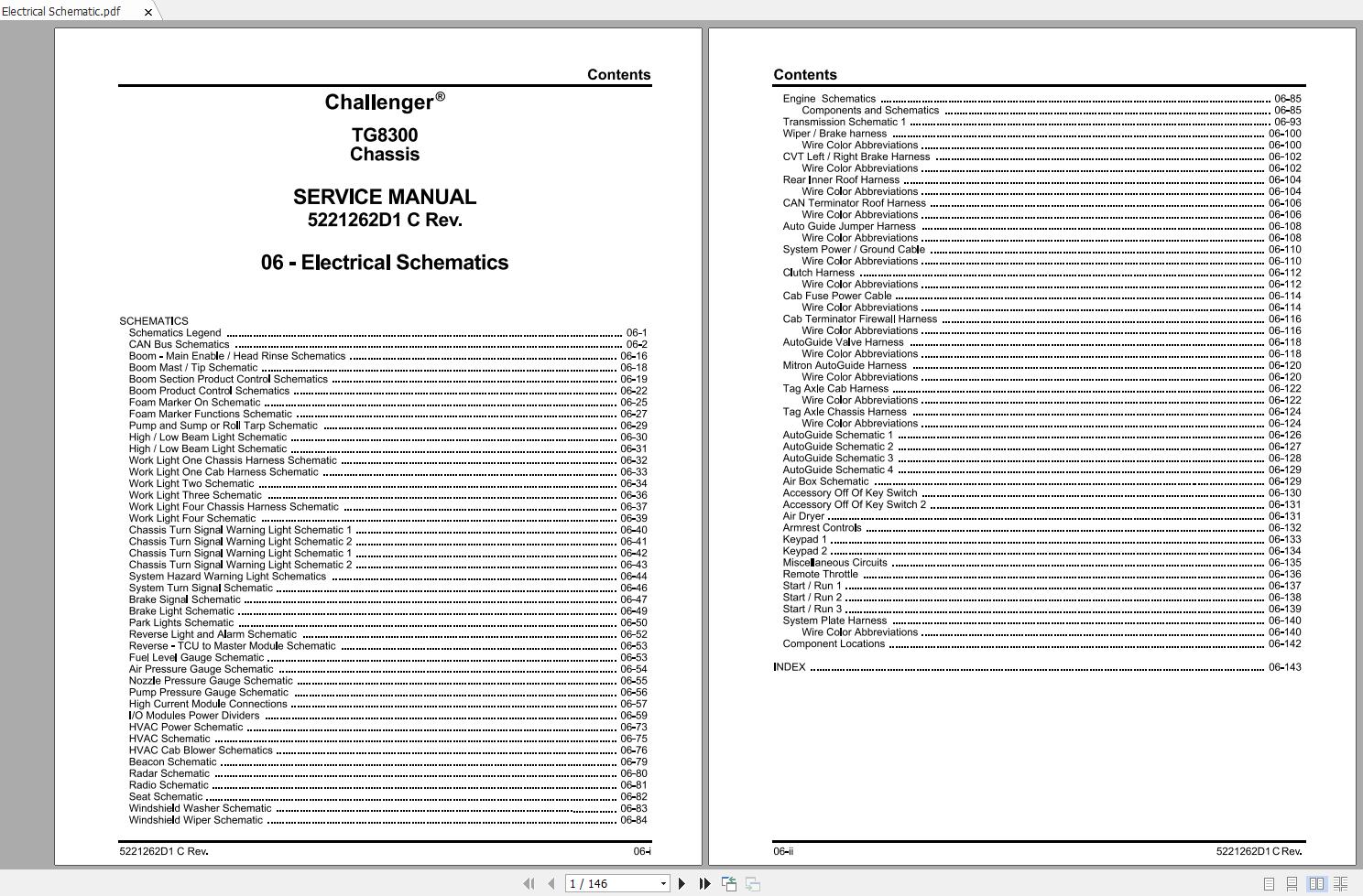Challenger NA TERRAGATOR CHASSIS TG8300 Schematic PDF EN 1